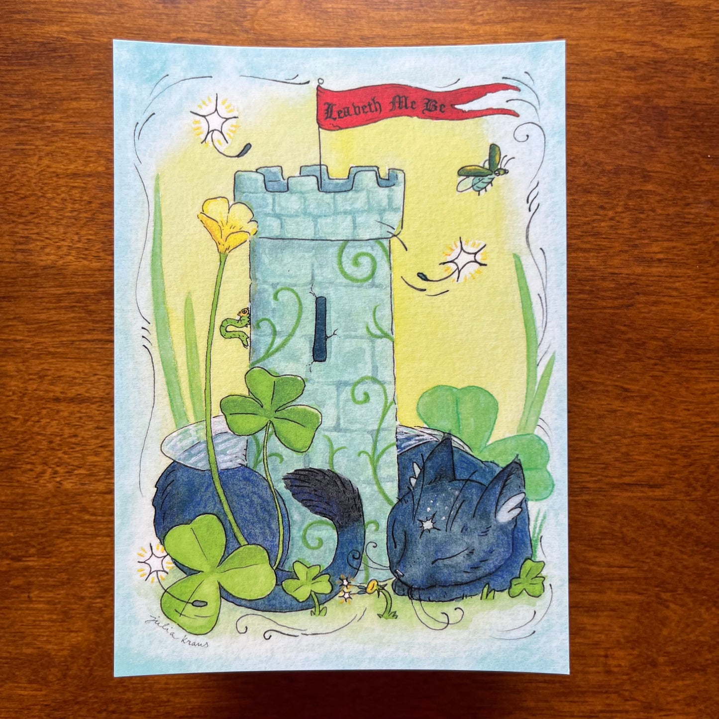 Leaveth Me Be Postcard