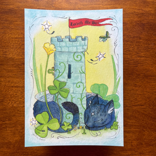 Leaveth Me Be Postcard