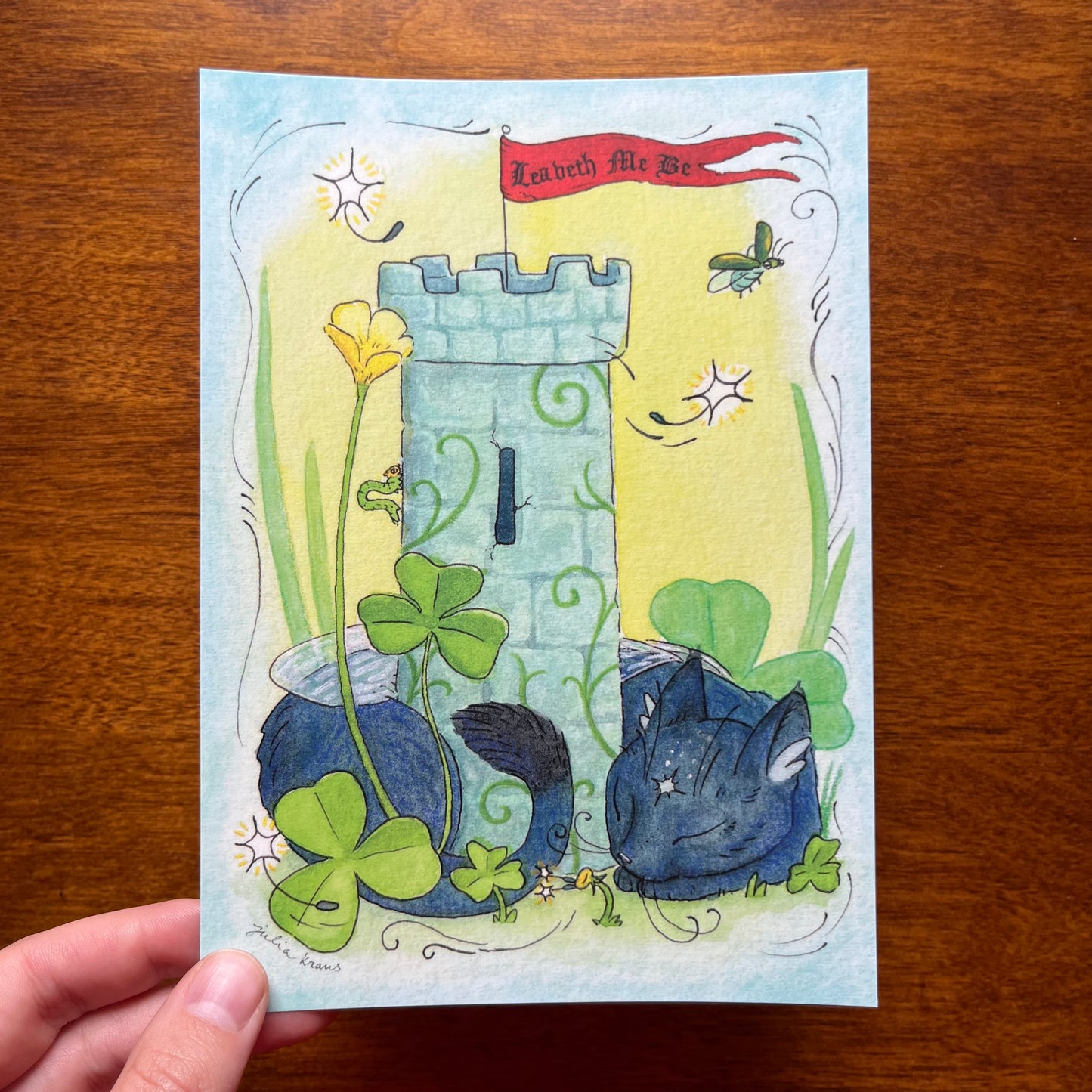 Leaveth Me Be Postcard