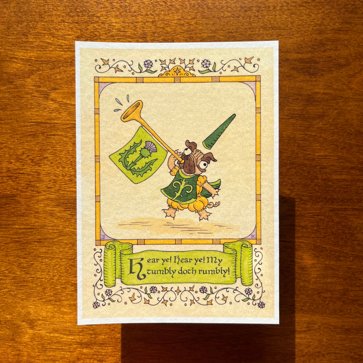 Rumbly Tumbly Art Print