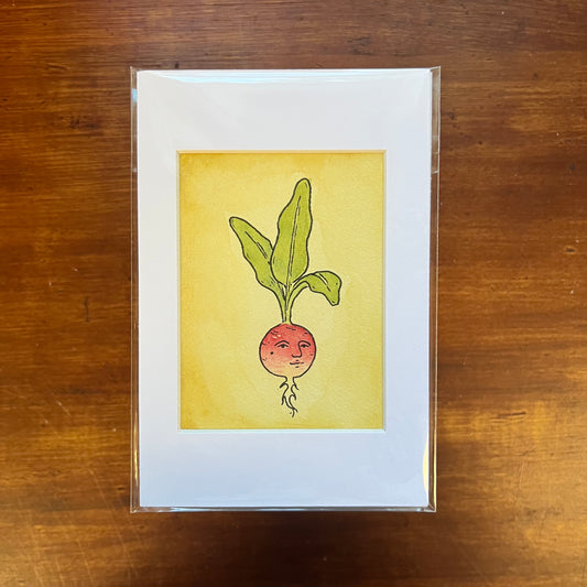 The Radish Mini Painting