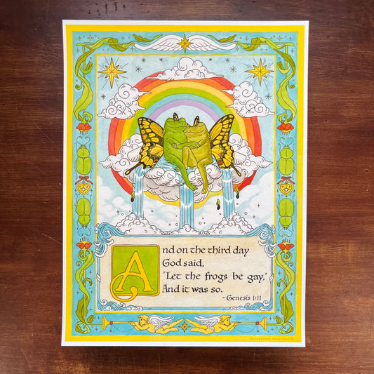 Creation of Frogs Art Print