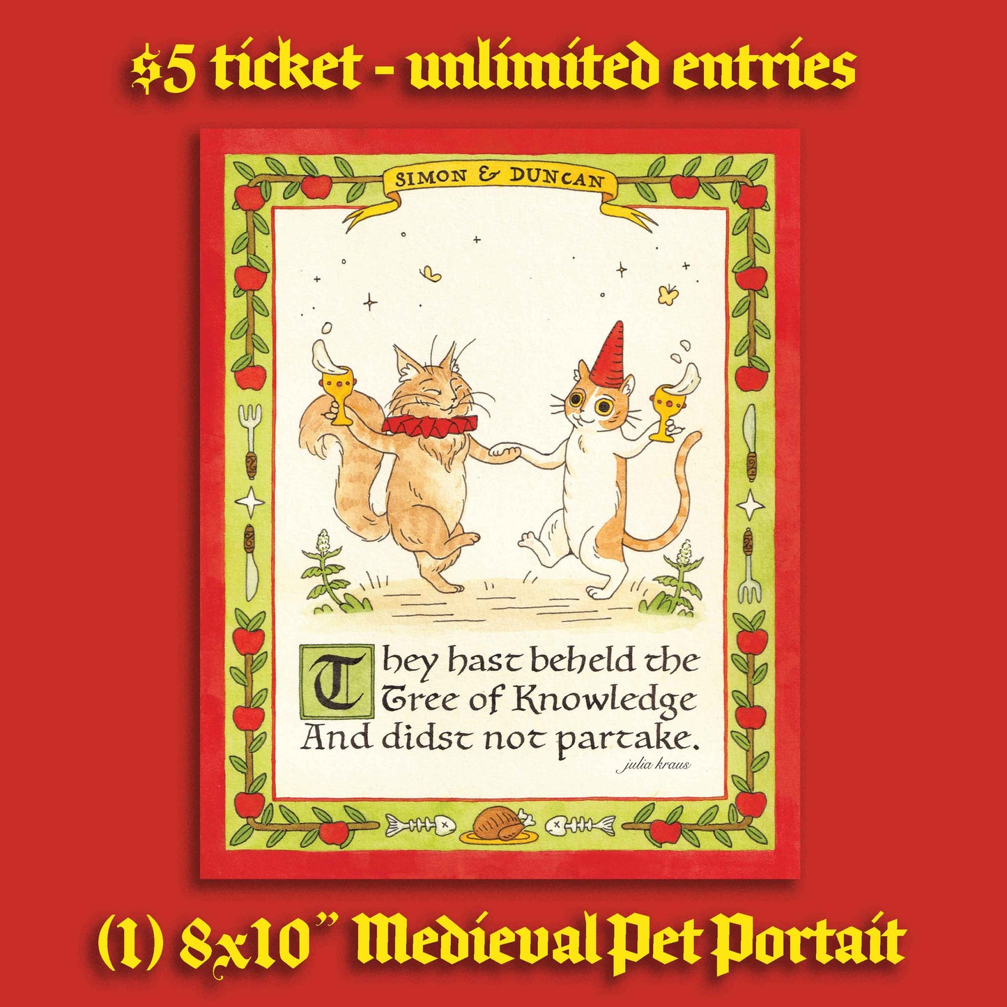 Medieval Pet Portrait Raffle