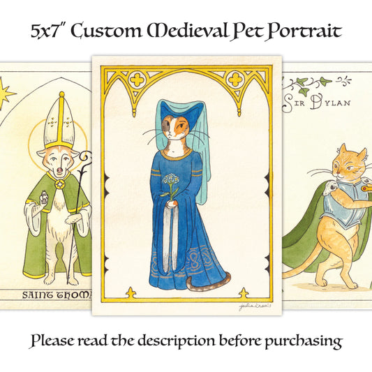 Custom Medieval Pet Portrait
