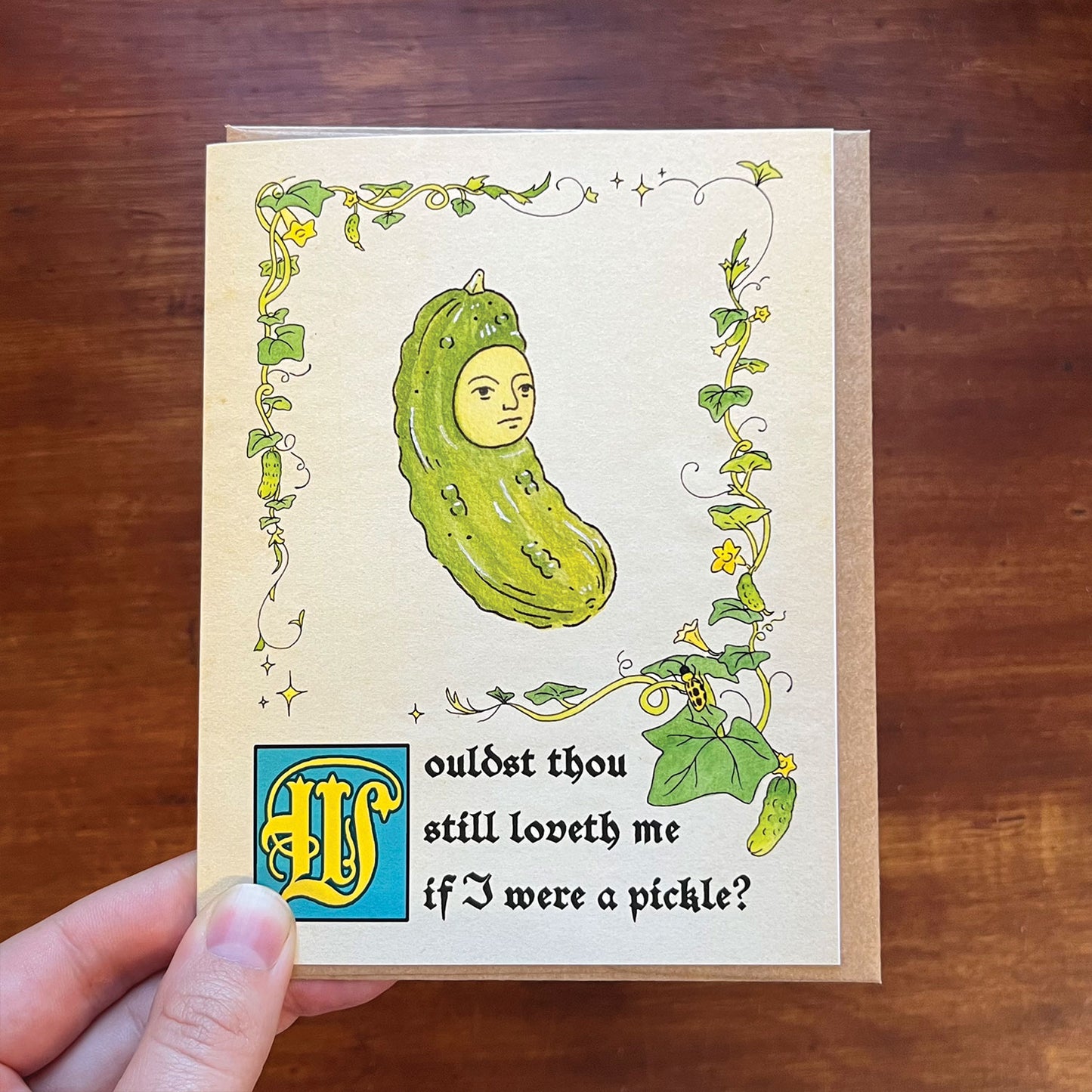 Pickle Greeting Card