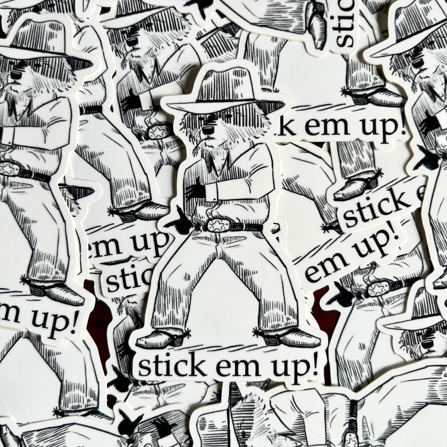 Raccoon Cowboy Sticker