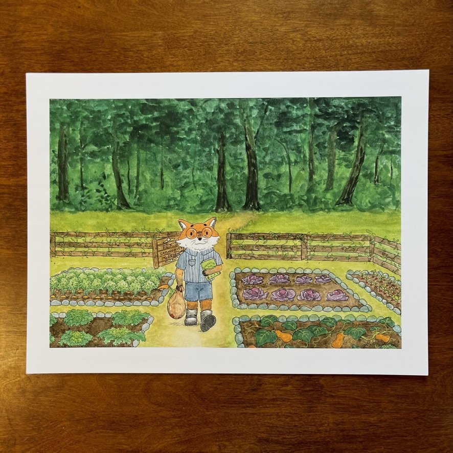 Fox's Garden Art Print